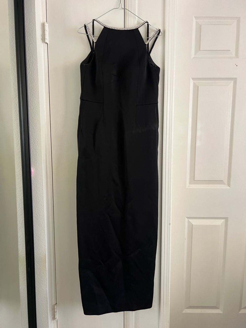 Ted Baker Black Tux Dress with Crystal Trim